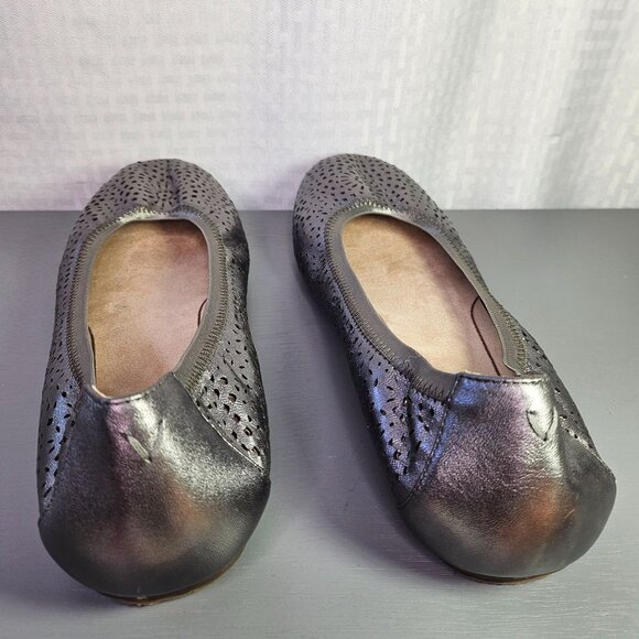 Vionic Womens Black Metallic Perforated Ballet Flats Size 12M - Picture 6 of 11